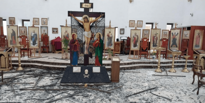 татарка, церква на татарці, Удари ЗС РФ по Києву 21 березня 2024 року, храм Православної Церкви України, Удари ЗС РФ по Києву 21 березня, церква, храм
