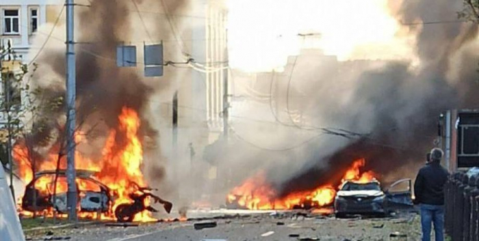 Зображення вибуху в Києві